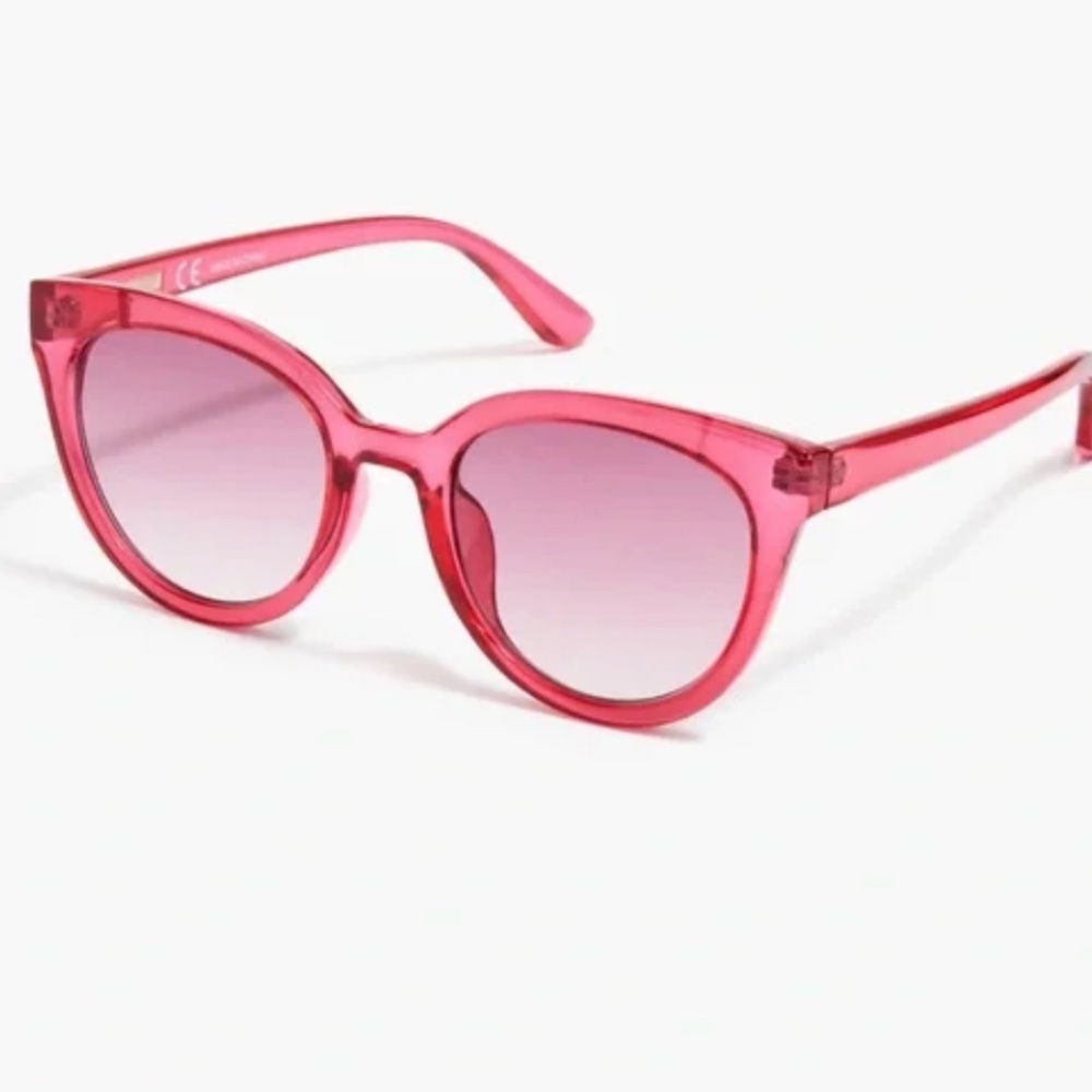 NWT - J. Crew Crystal Wide Cat Eye Pink Sunglasses